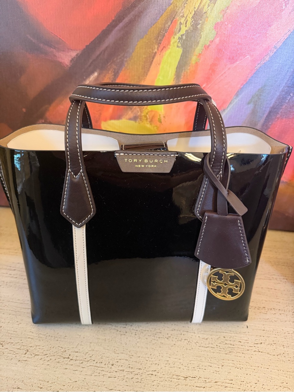 Brand New Authentic Tory Burch Patent Leather Small Shoulder Bag
